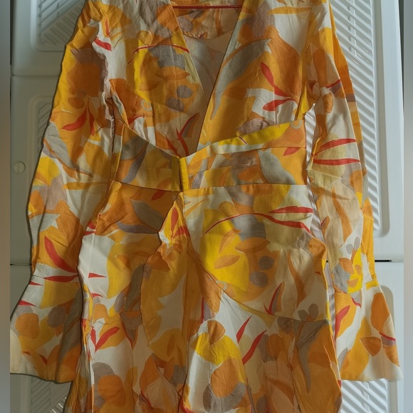 Corsica Linen Wrap Dress - Picture 2 of 3